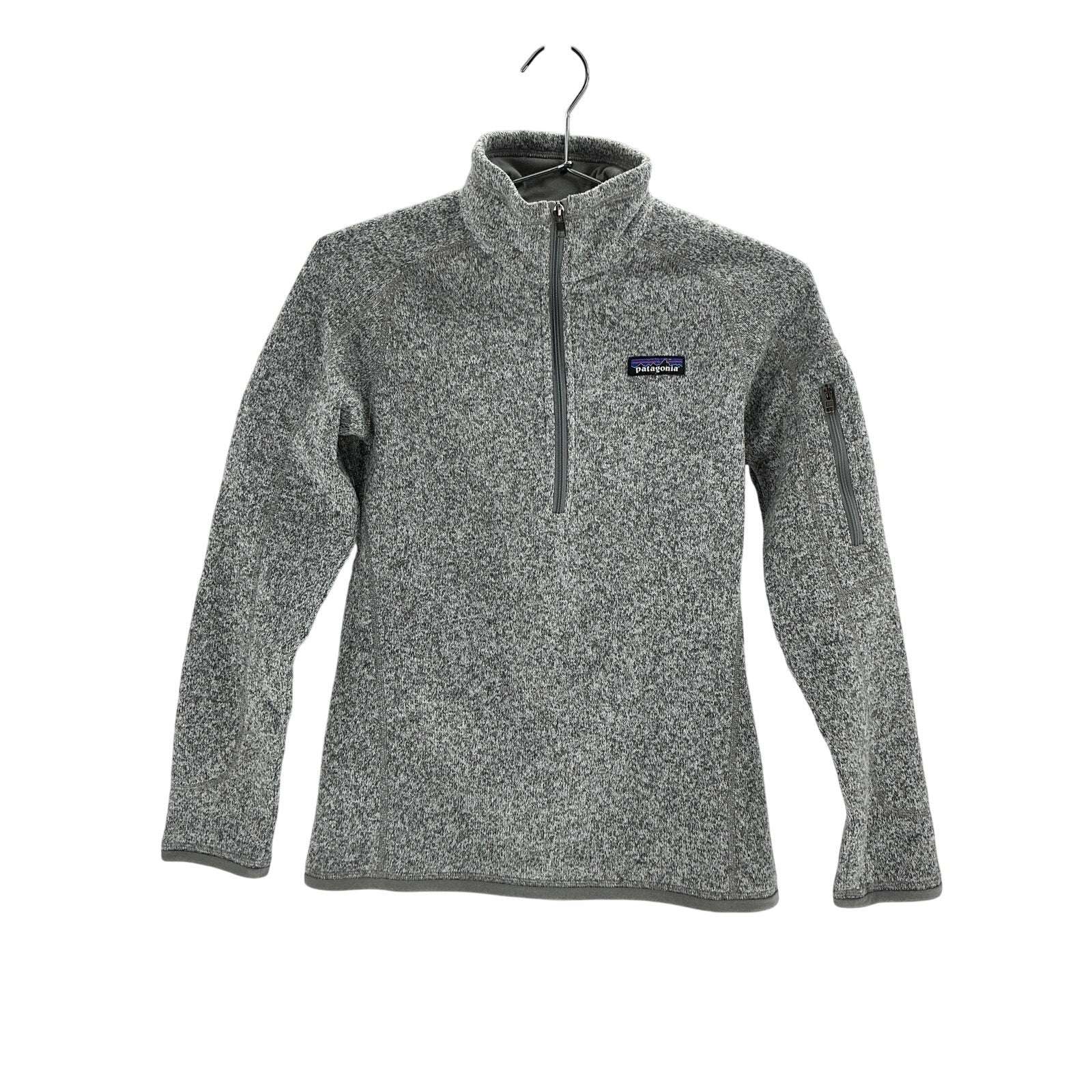 Patagonia 'Better' Grey Polyester Sweater Quarter-Zip Fleece Pullover Size XS