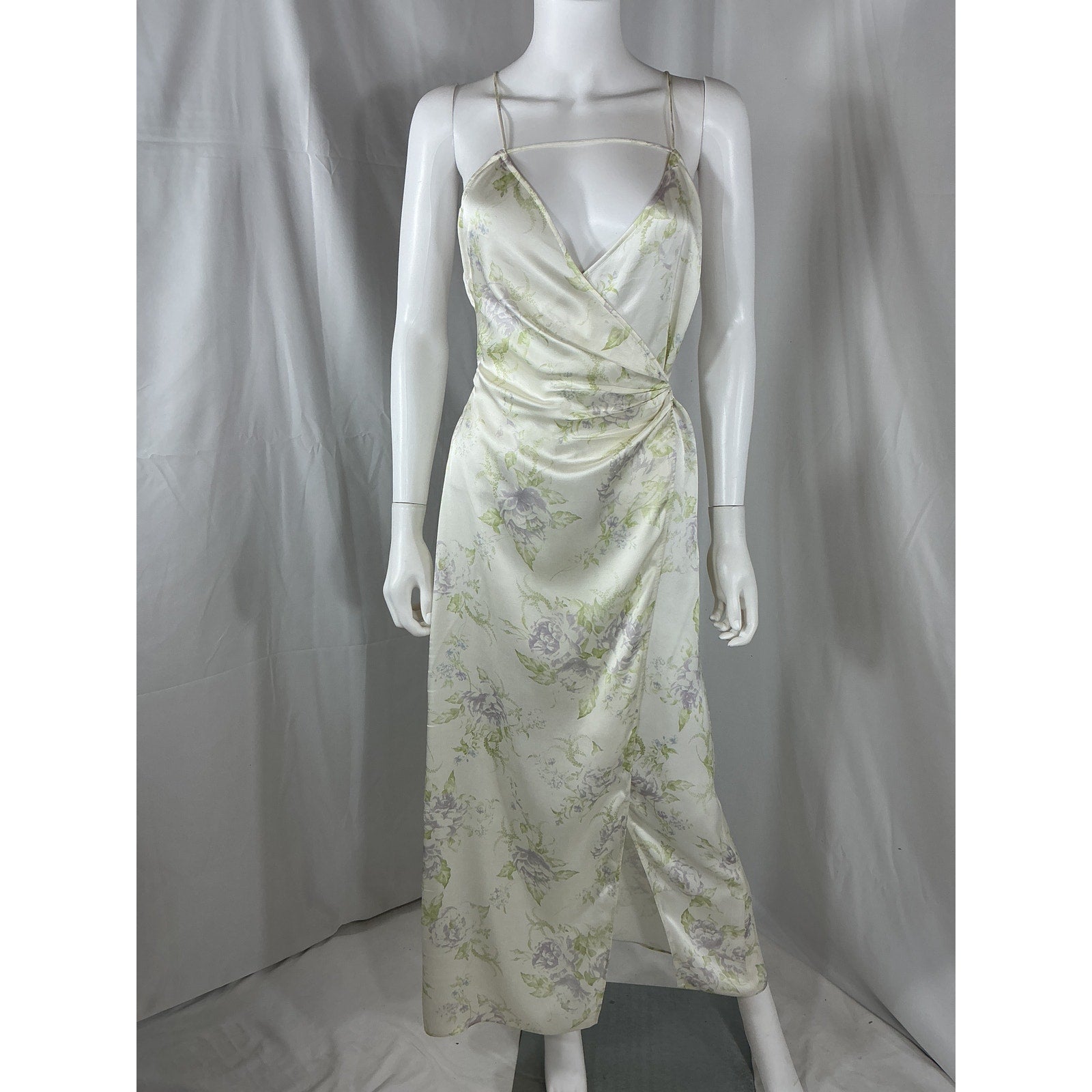 L'Academie 'Loulou' White Viscose Midi Dress Size XS