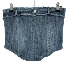 Miaou Frayed Blue Cammie Corset Size M