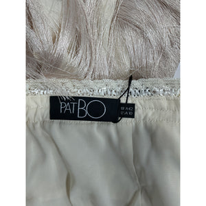 Patbo Tiered Wheat Fringe Mini Skirt Size 10 NWT