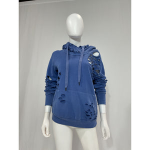 Nsf 'Lisse' Blue Cotton Blend Hoodie Size M
