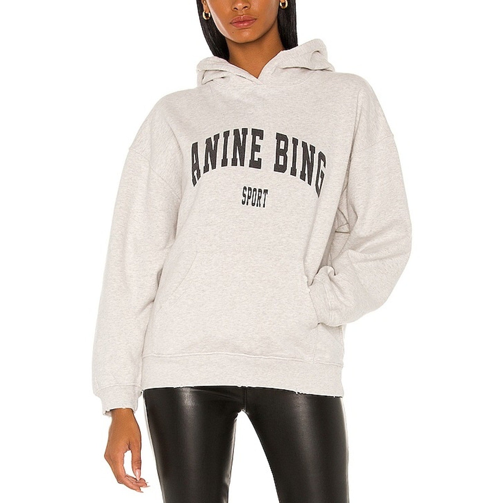 Anine Bing Sport Harvey Grey Cotton Sweatshirt Size XS