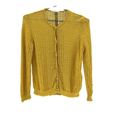 Dôen 'Diane' Yellow Viscose Cardigan Size M