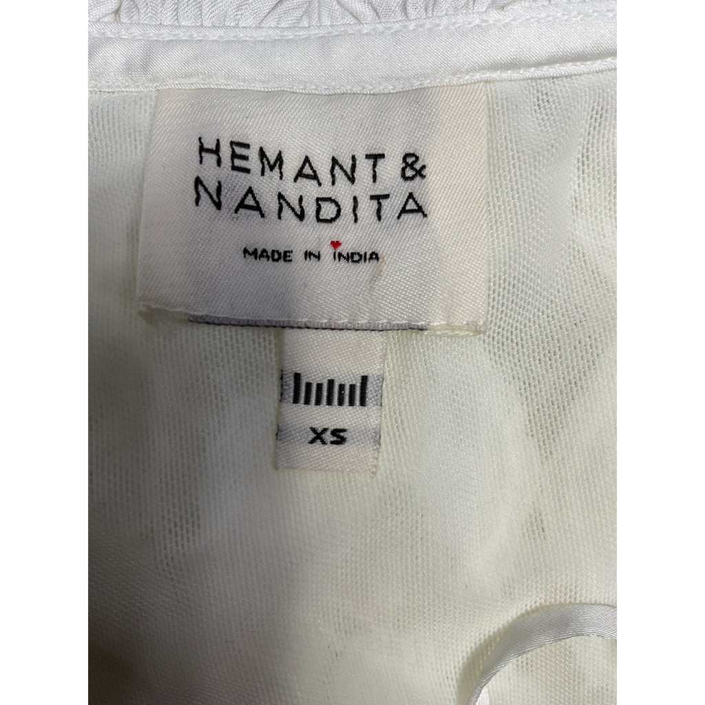 Hemant And Nandita 'Reet' Cream Nylon Top Size XS