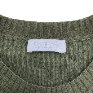 Sablyn Ribbed Olive Angie Tank Top Size S