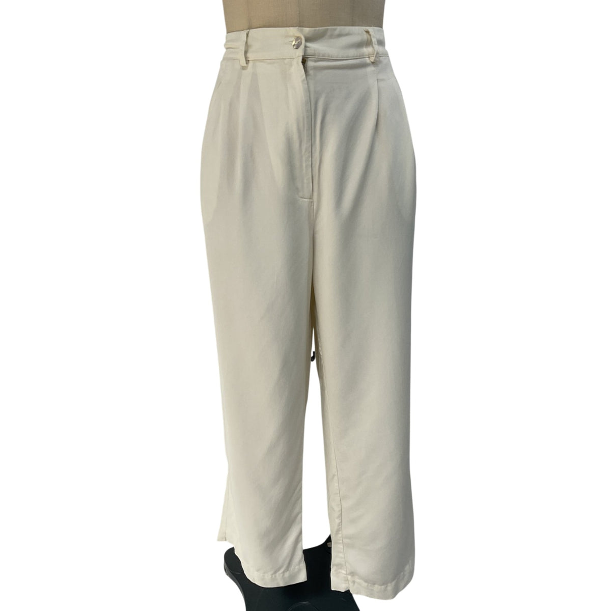 Donni. Relaxed White Pleated Trousers Size L