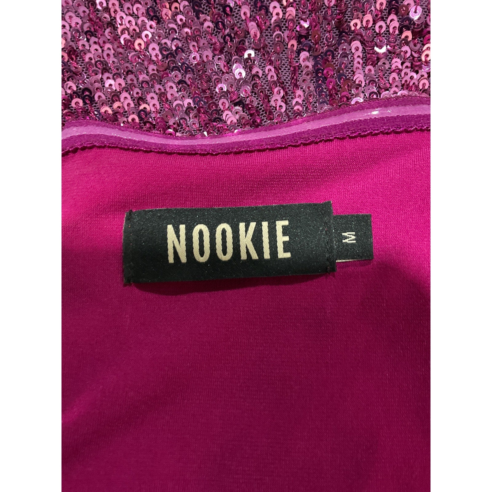 Nookie 'Sloane' Pink Nylon Mini Dress Size M