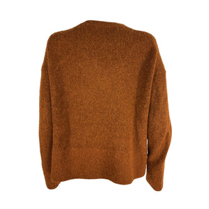 Allsaints Fuzzy Brown Split Saints Sweater Size S