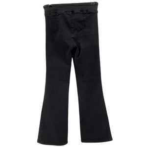 Frame Sleek Sheen Noir Jet Set Crop Mini Boot Denim Jeans Size 0