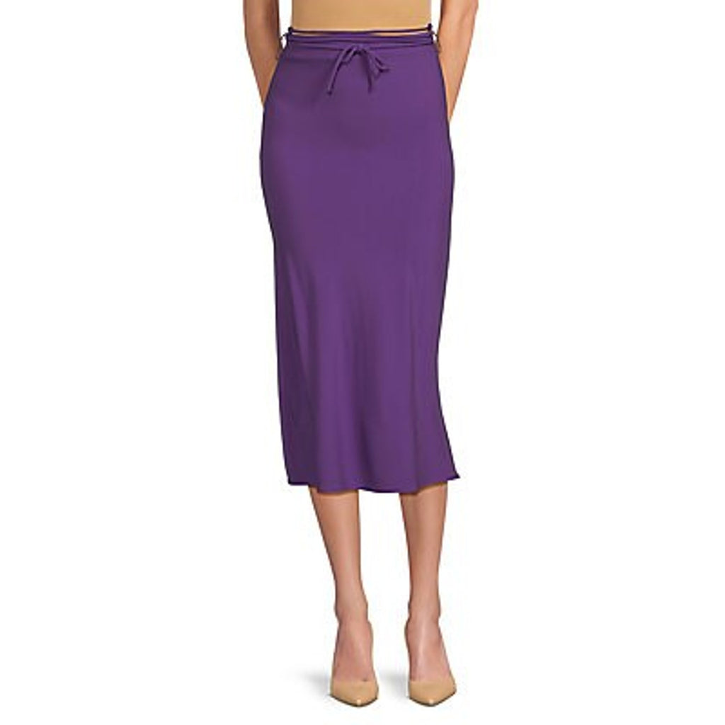 Iro 'Zimon' Purple Viscose Straight Midi Skirt Size 36 NWT