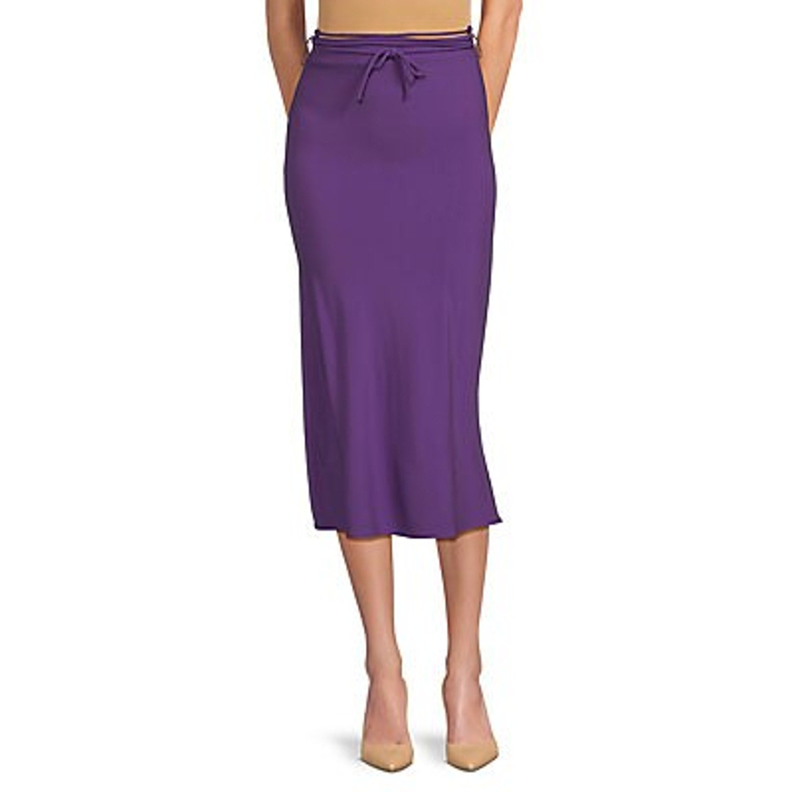 Iro 'Zimon' Purple Viscose Straight Midi Skirt Size 36 NWT