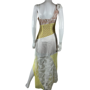 Majorelle Patchwork White Janis Maxi Dress Size S