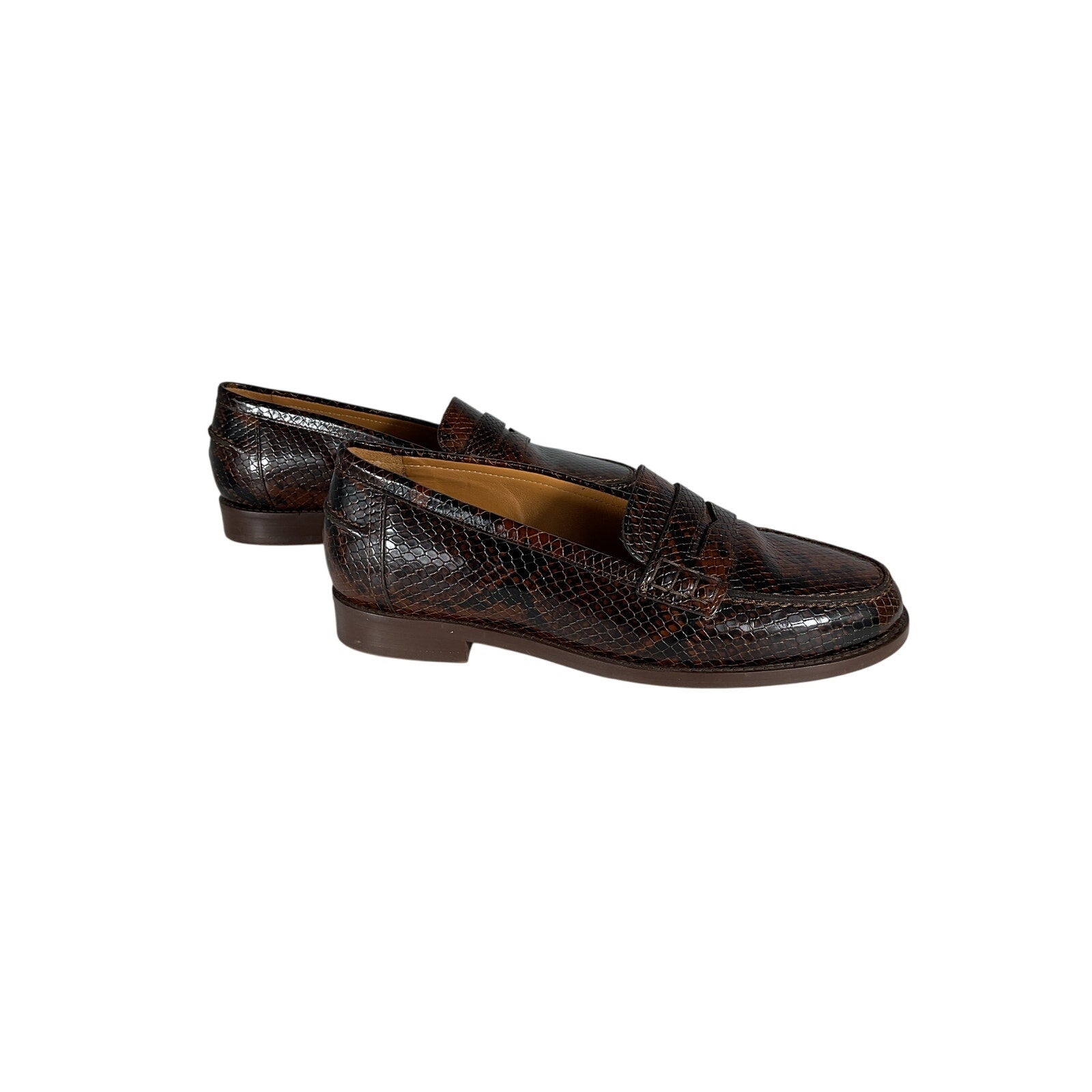S�zane 'Andr�' Brown Leather Loafers Size 7