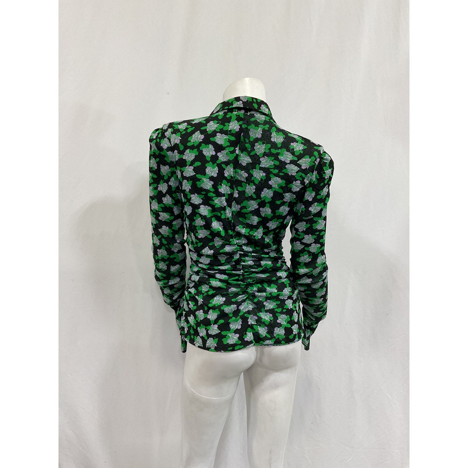 Diane Von Furstenberg 'Nathaniel' Green Reversible Top Size M