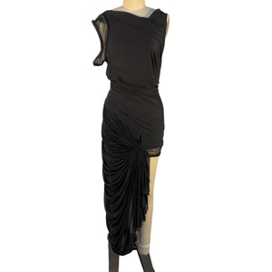 Christopher Esber Asymmetric Black Galathea Dress Size Aus 10 / US 6