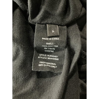 Helmut Lang 'Scala' Black Viscose Drape Mini Dress Size S