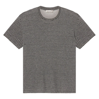 Frame Striped Black Multi Baby Tee Top Size S