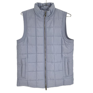 Lafayette 148 Quilted Blue Puffer Vest Size S