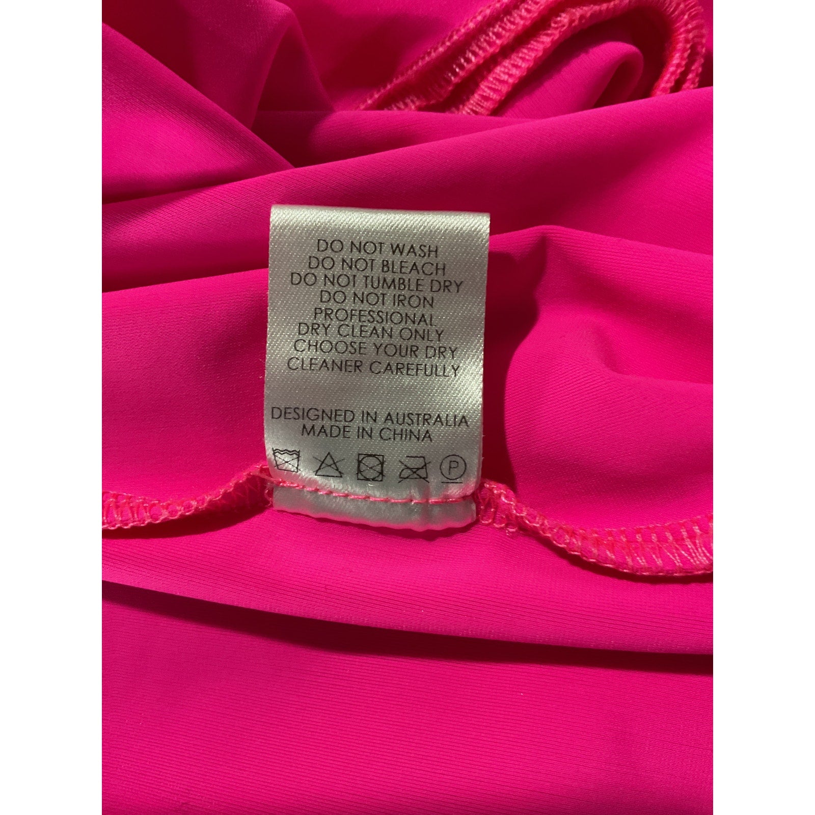 Alex Perry 'Barett' Pink Polyester Twist-Detail Mini Dress Size 8