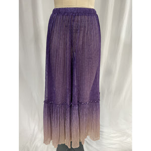Chio Plisse Purple 'Degrade' Pants Size XS