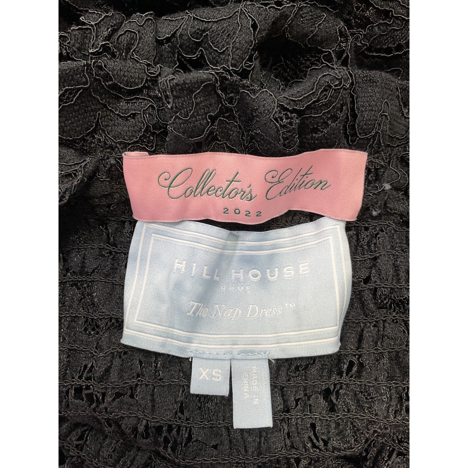 Hill House Home Black Nylon The Collector'S Edition Ellie Nap Dress Size XS
