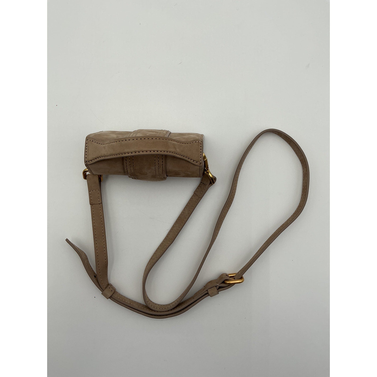 Jacquemus 'Le Petit Bambino' Tan Leather Suede Shoulder Bag