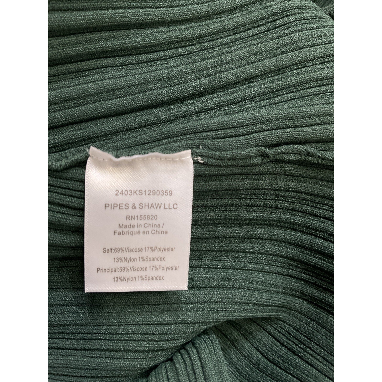 Veronica Beard 'Semma' Green Ribbed Tank Size L - NWT