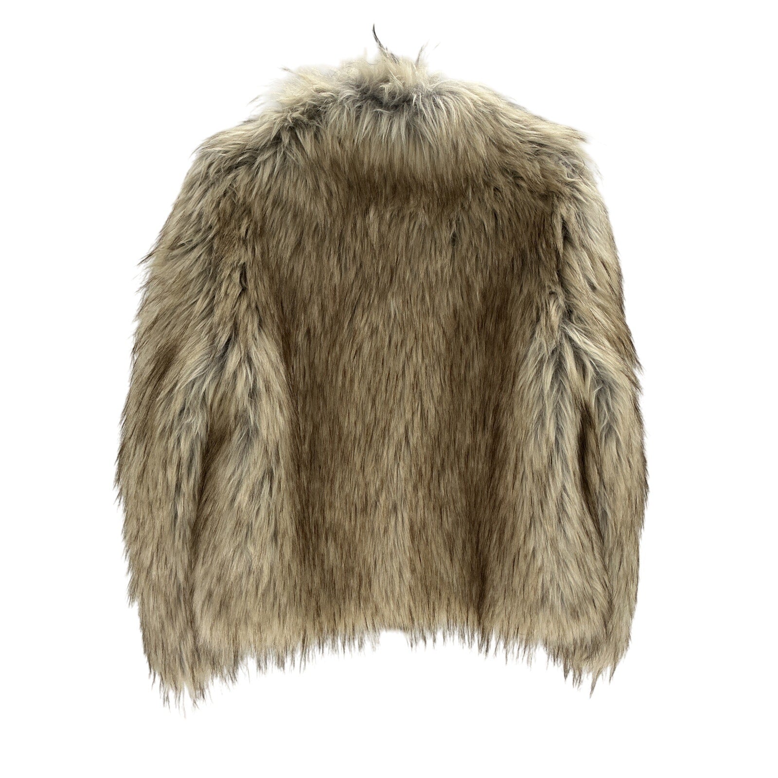 Unreal Fur Faux Beige Modacrylic Fur Jacket Size M