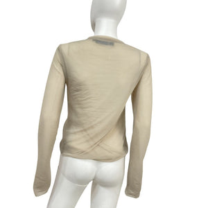Proenza Schouler Sheer Beige Dara Top Size XS