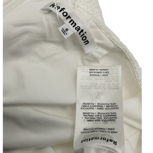 Reformation Knit White Aurelia Mini Skirt Size 6