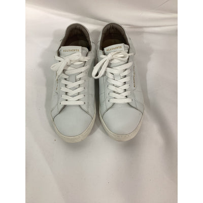 Allsaints 'Sheer' White Leather Low Trainers Shoes Size 8