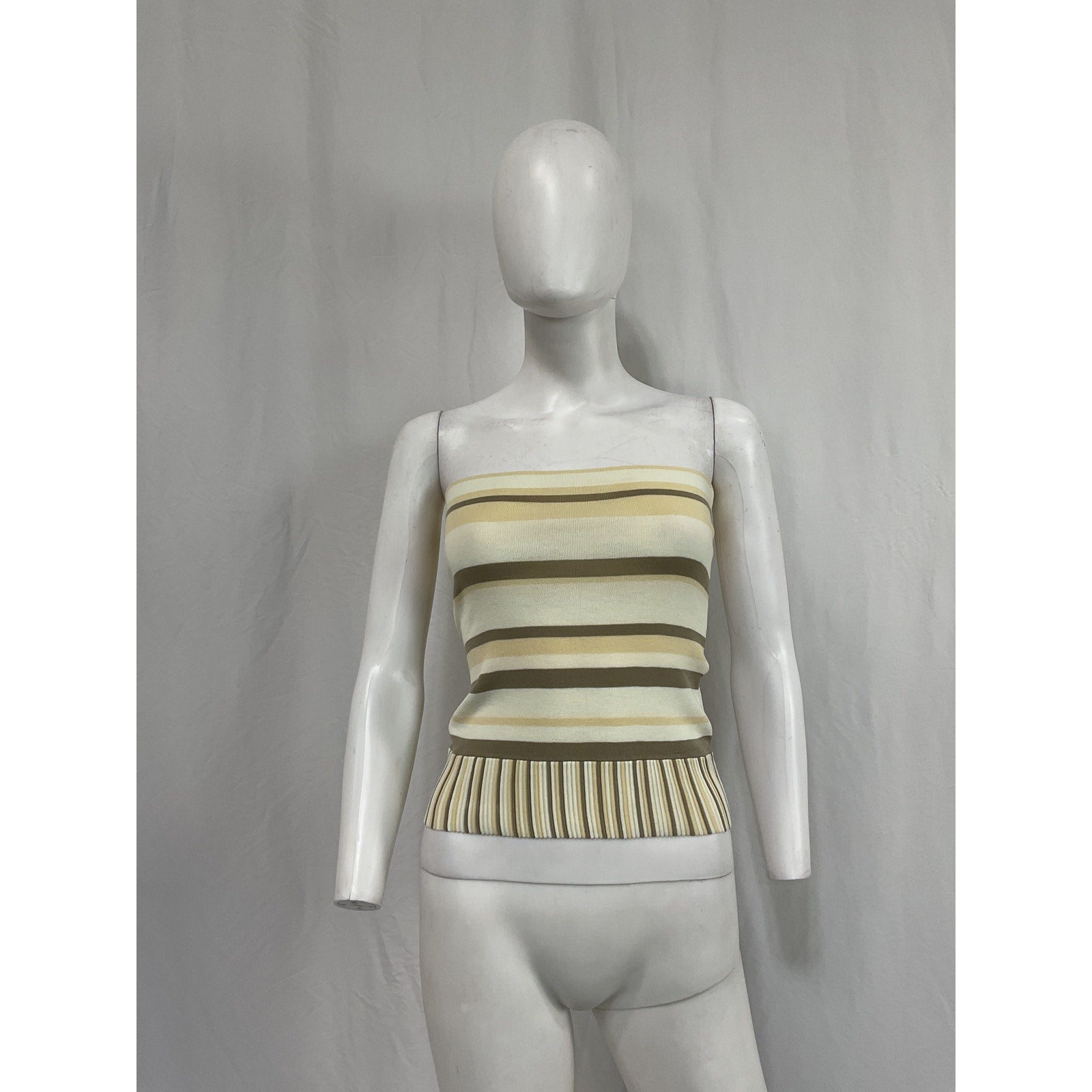 Faithfull The Brand 'Citara' White Cotton Strapless Top Size 6