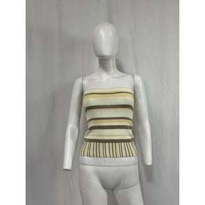 Faithfull The Brand 'Citara' White Cotton Strapless Top Size 6