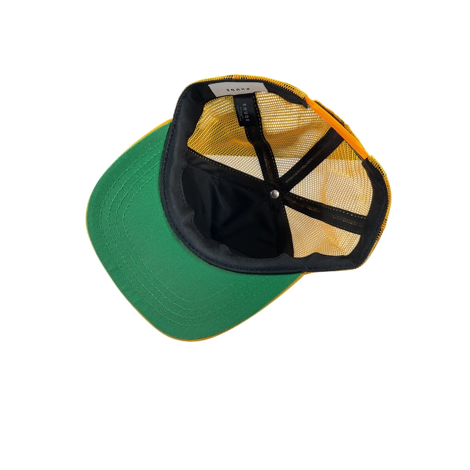 Rhude 'Cigars' Yellow & Ivory Trucker Hat Size OS