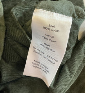 Hatch Corduroy Dark Pine Jude Pants Size 1