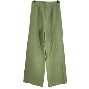 Faithfull The Brand Linen Green Ida Pants Size 4