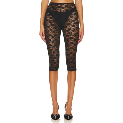 Majorelle 'Cristina' Black Nylon Cropped Pant Size S