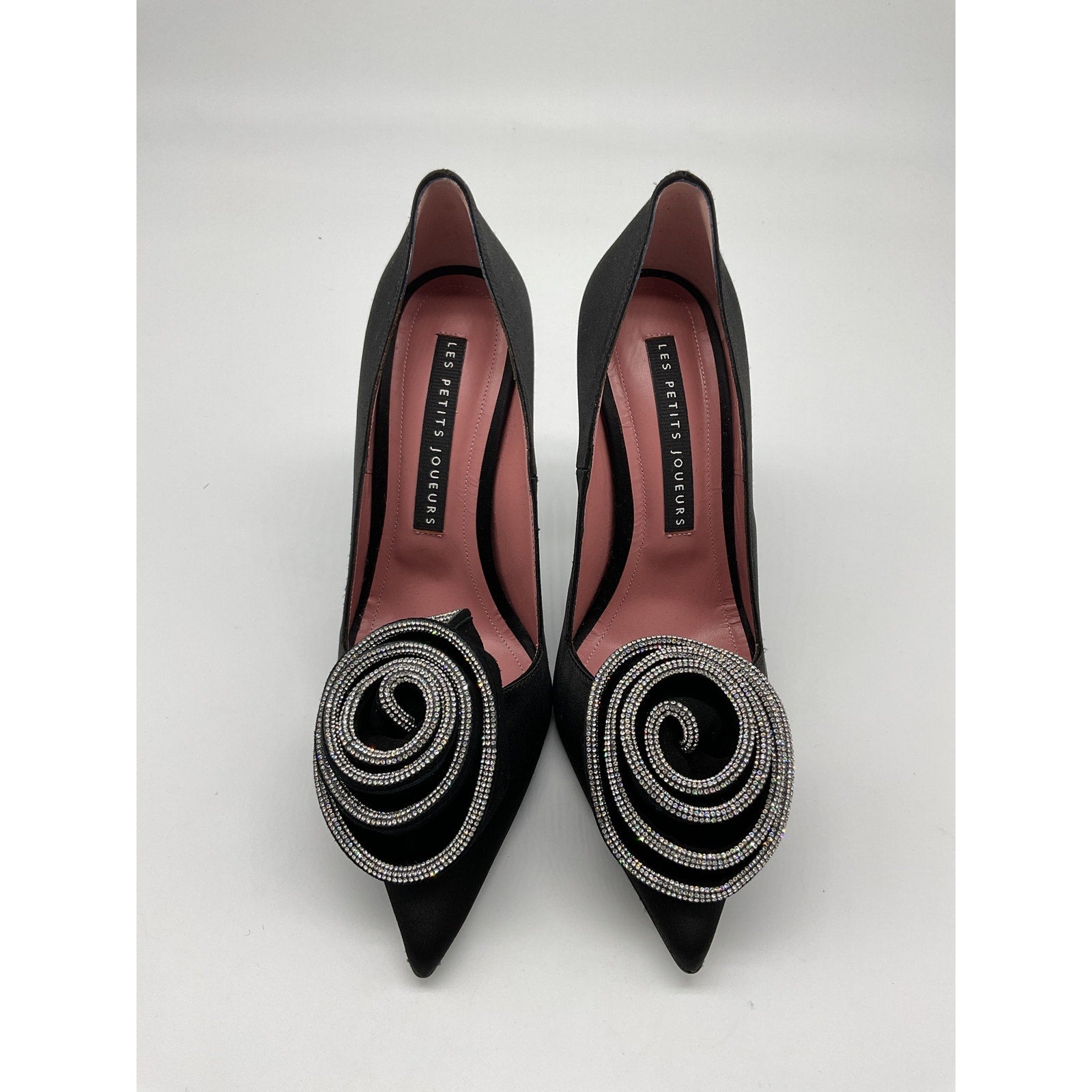 Les Petits 'Joueurs' Black Satin Marilyn Pump Size 39