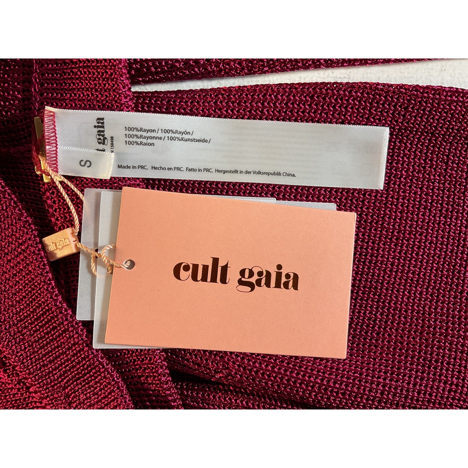 Cult Gaia 'Katana' Pink Knit Pant Size S