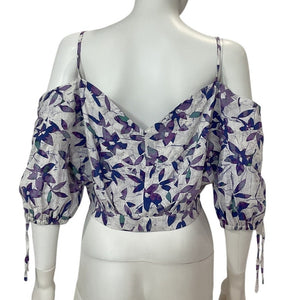 Isabel Marant Floral Ecru Lizberit Crop Top Size 8 US / 42 FR