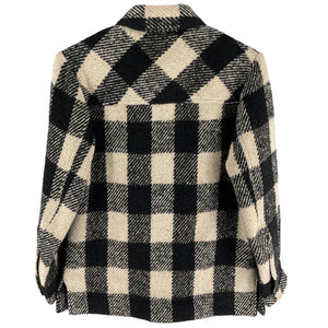 Nili Lotan Checked Multicolor Lenore Coat Size XS