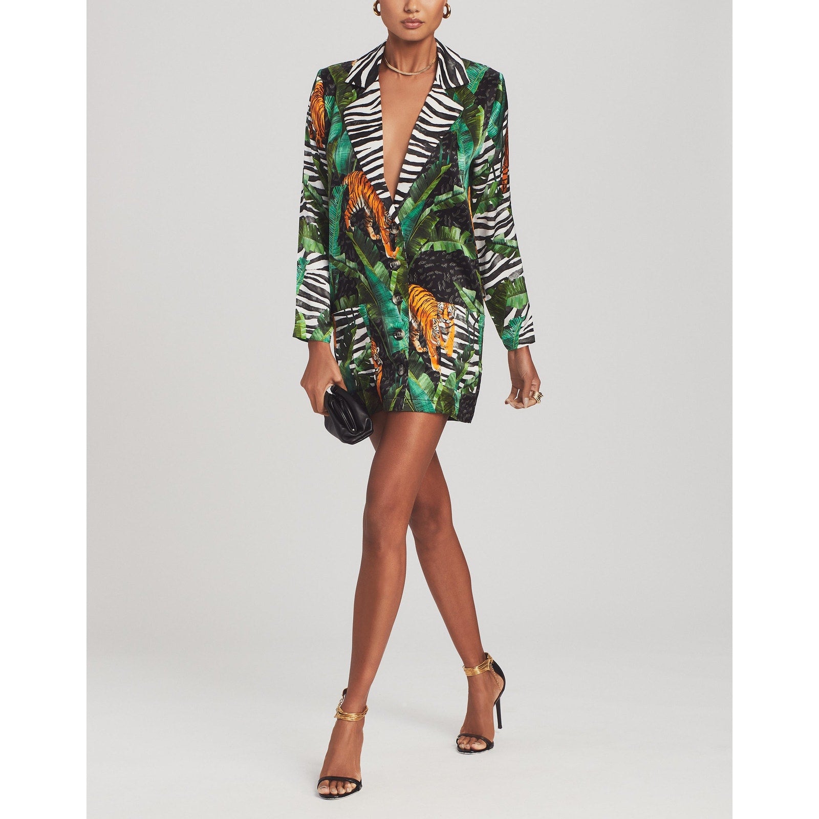 Retrofete 'Blake' Green Silk Blazer Size XXS - NWT