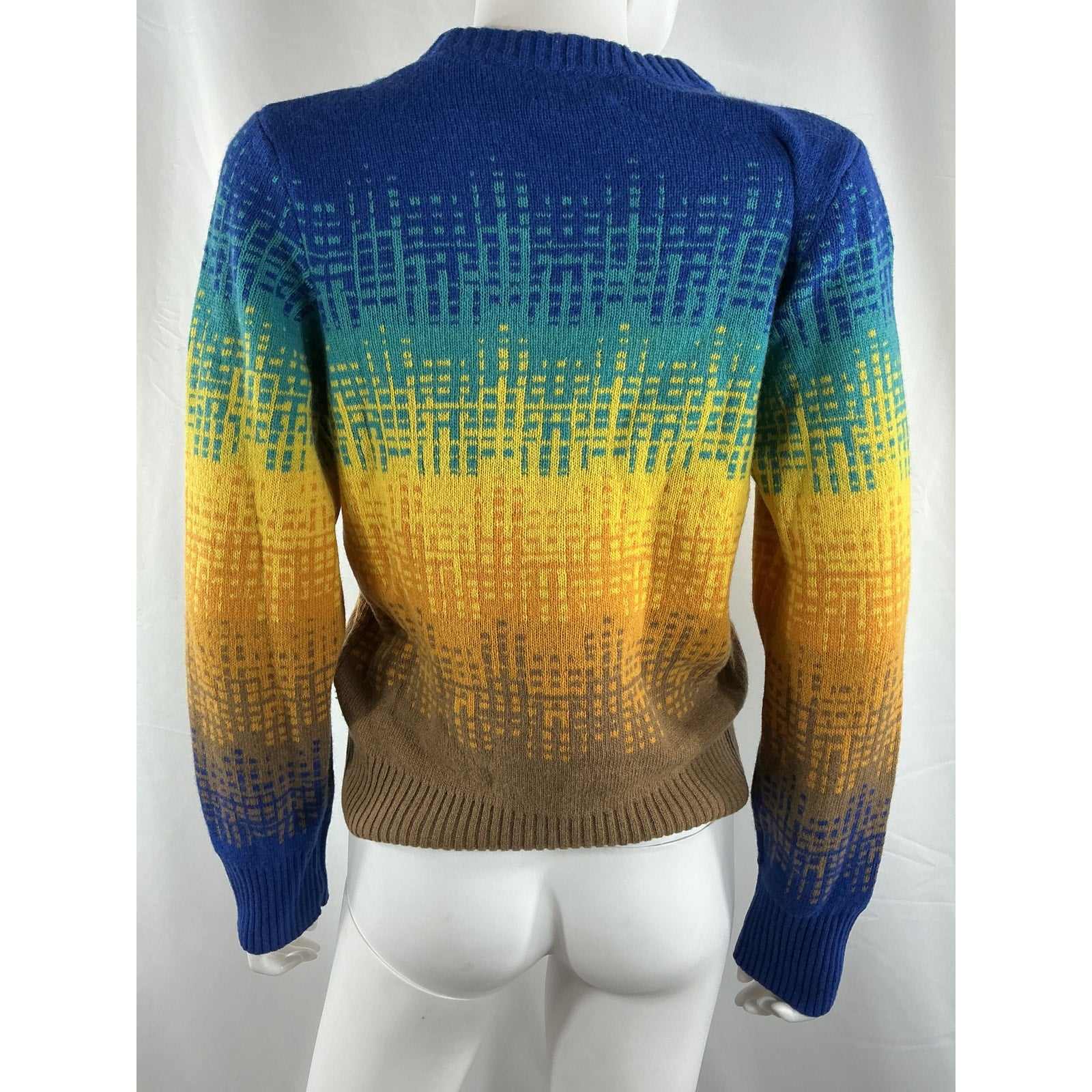 Ganni 'Graphic' Blue Wool Sweater Size M