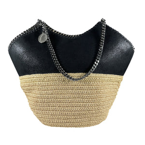 Stella Mccartney Two Tone Black Falabella Tote Bag