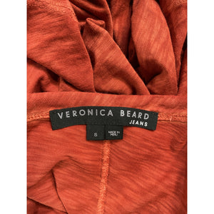 Veronica Beard 'Carla' Orange Button-Trimmed T-Shirt Size S
