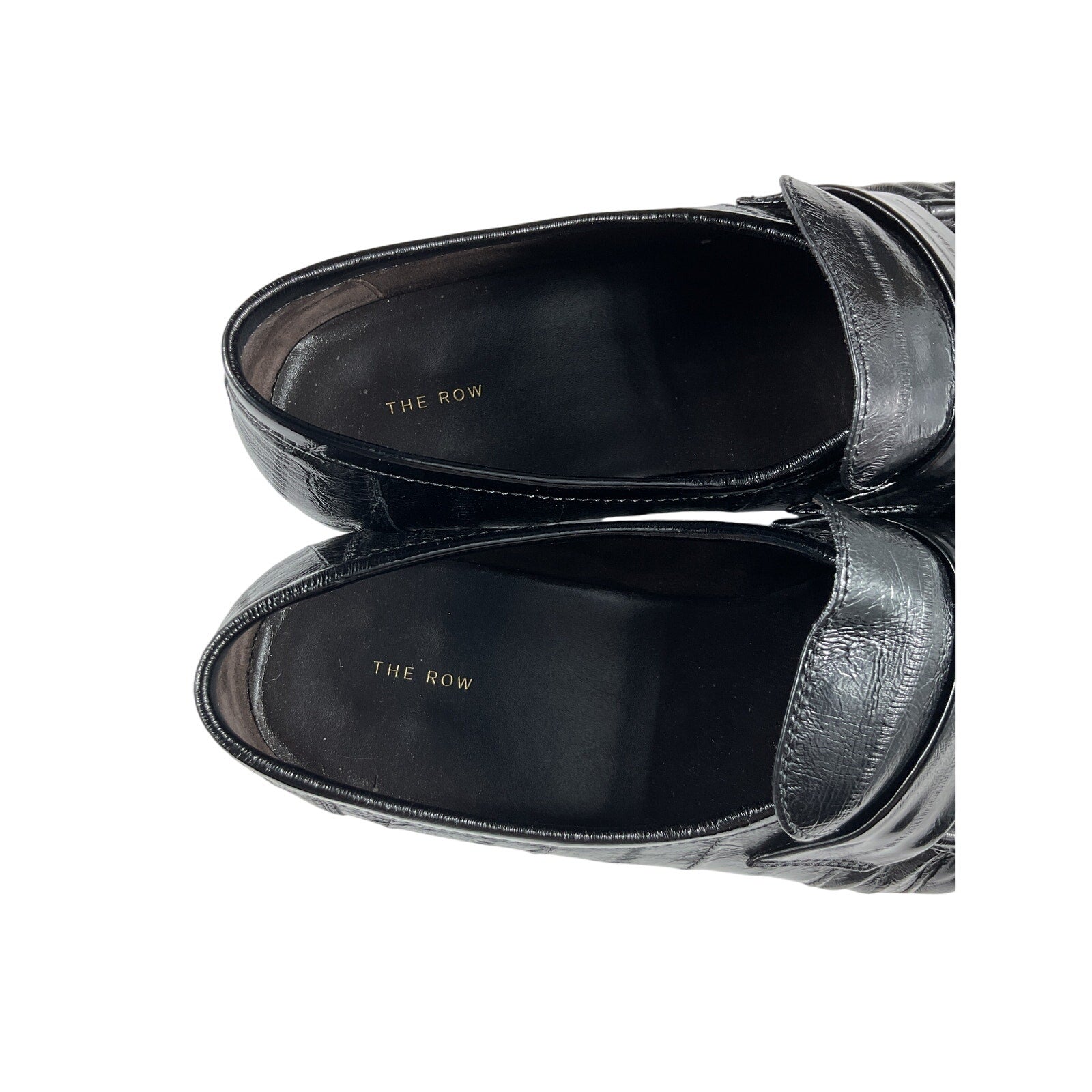 The Row Soft Black Leather Loafer Size 8