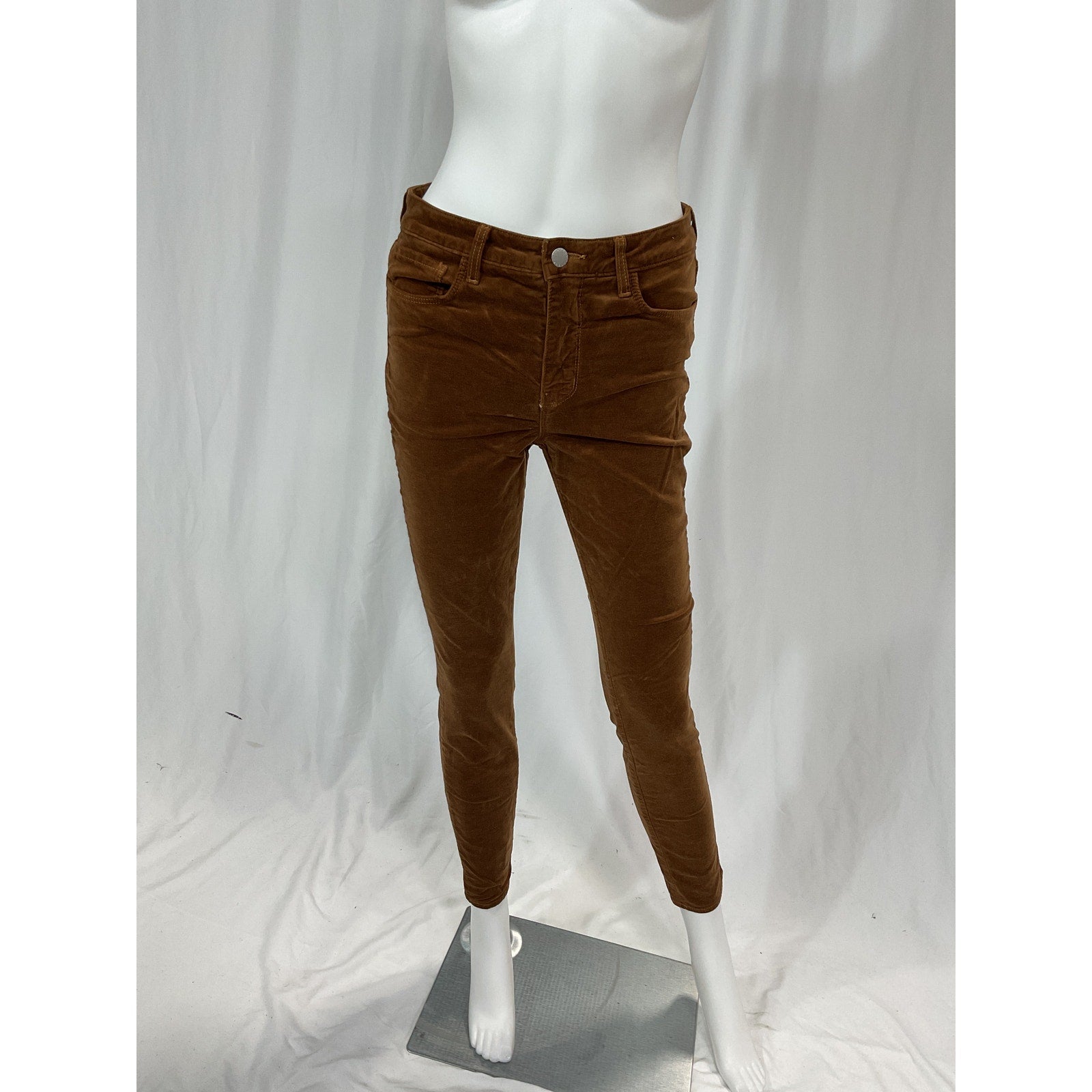 L'Agence 'Marguerite' Brown Velvet Denim Jean Size 27