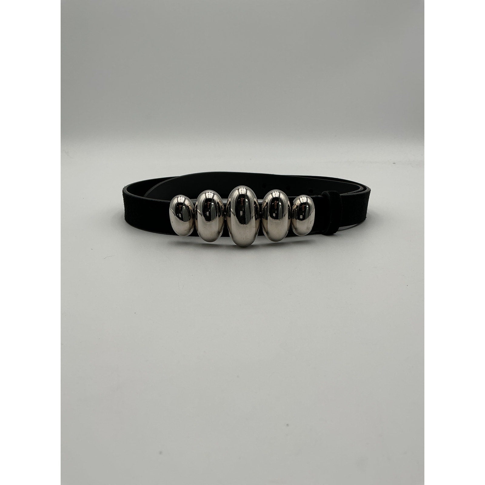 Isabel Marant 'Fuzz' Black Leather Belt Size 80