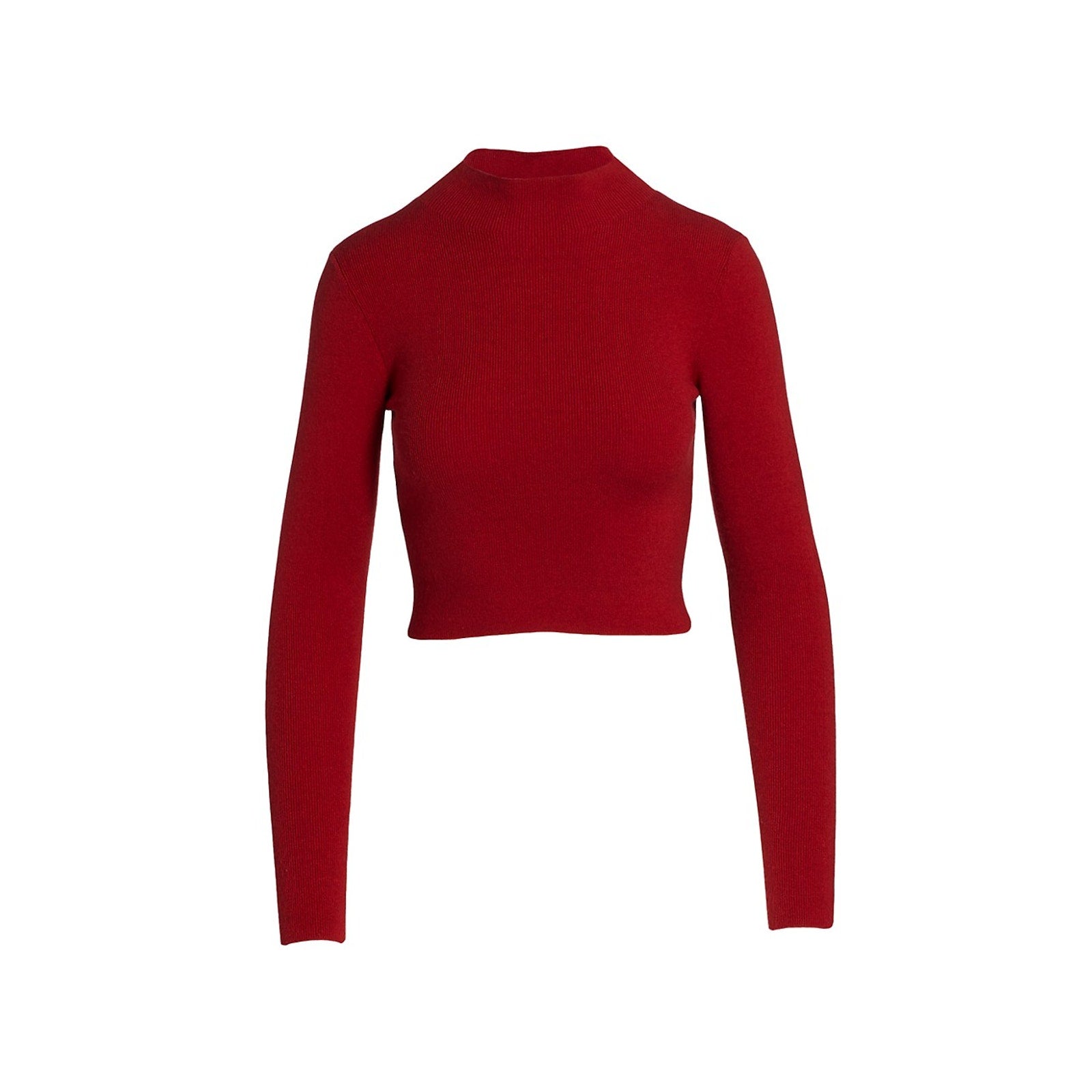 Alice + Olivia 'Ciara' Red Turtleneck Cropped Sweater Size M