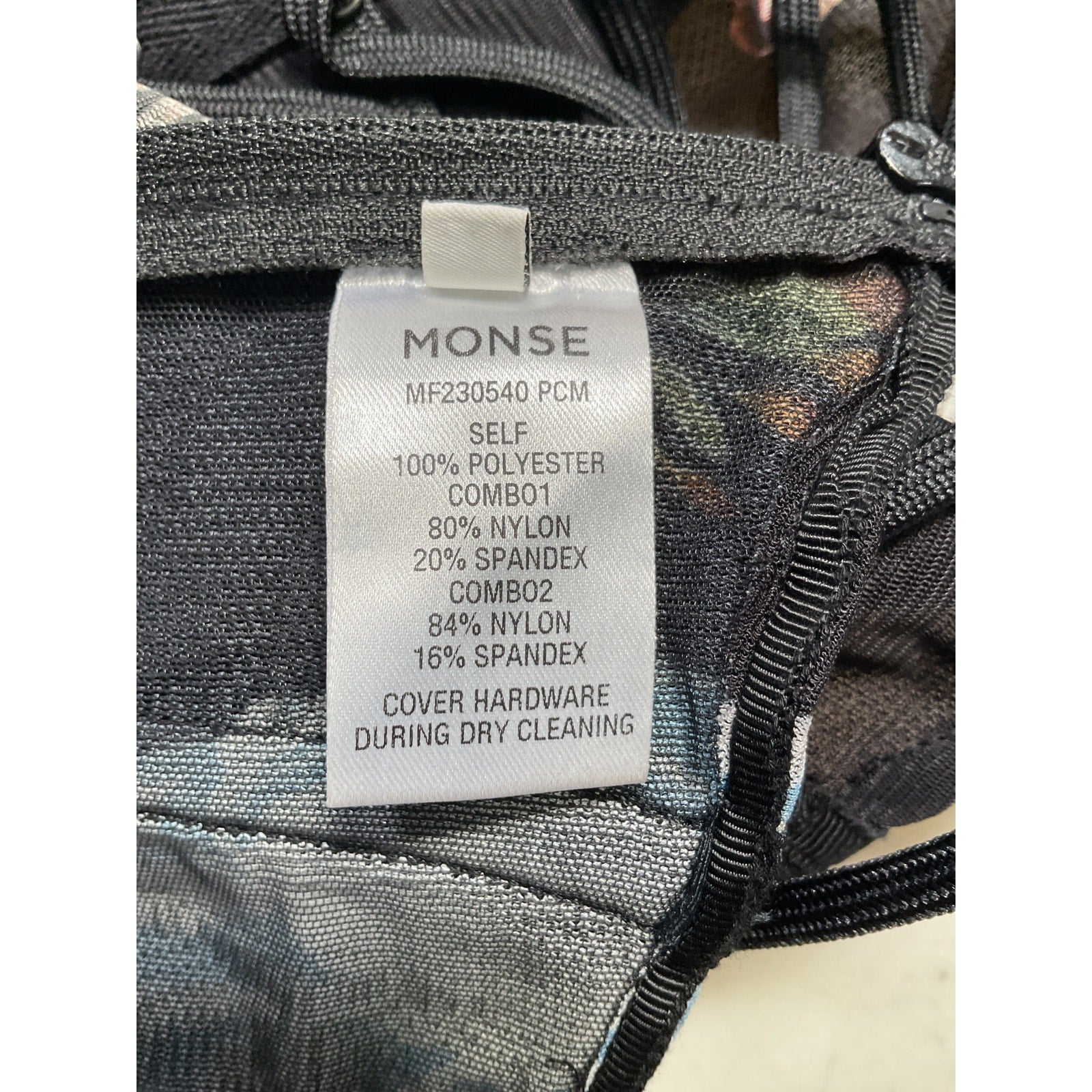Monse Print Black Laced Bustier Top Size 2